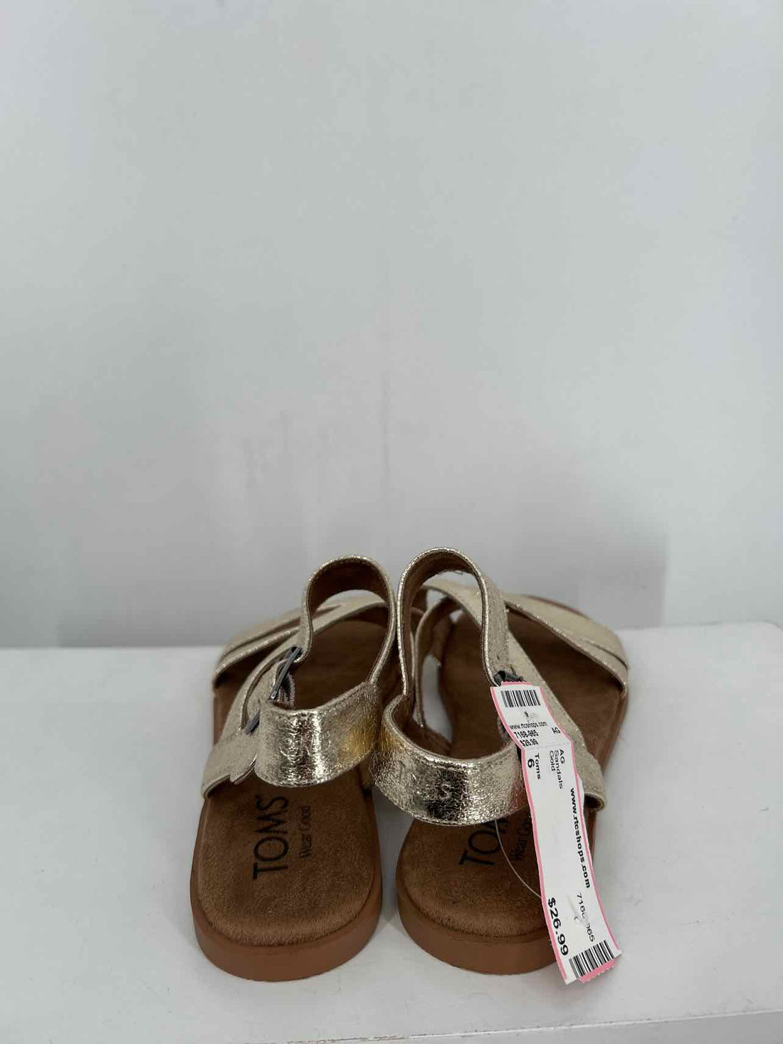 Toms Women Size 6 Gold Sandals