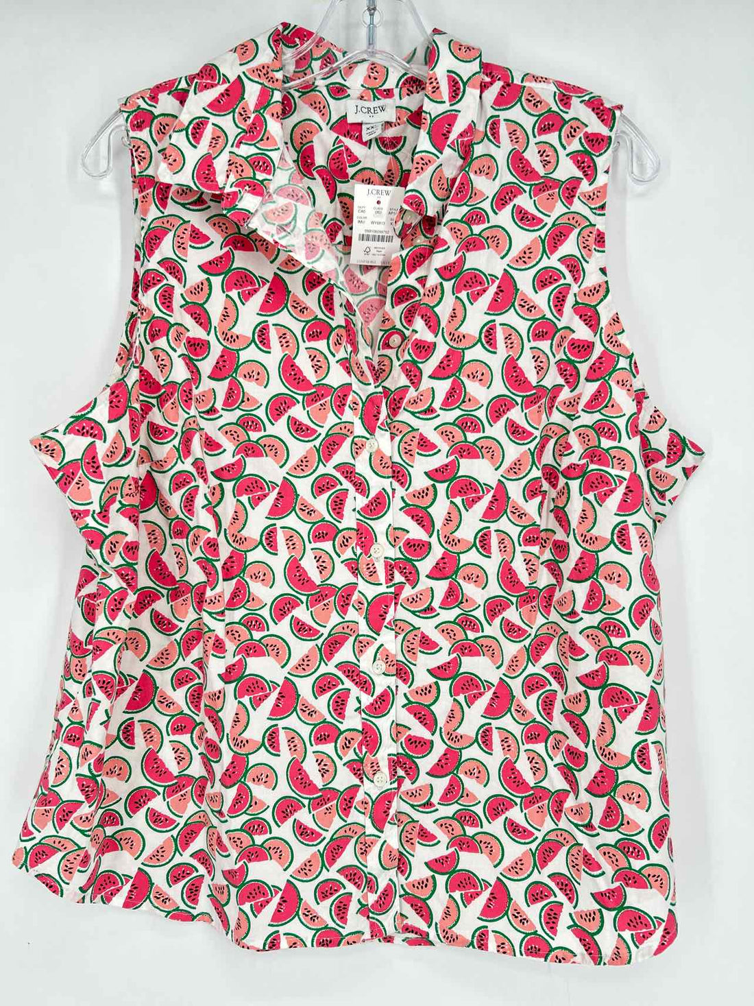 J Crew Size XXL White Print NWT Top/Blouse