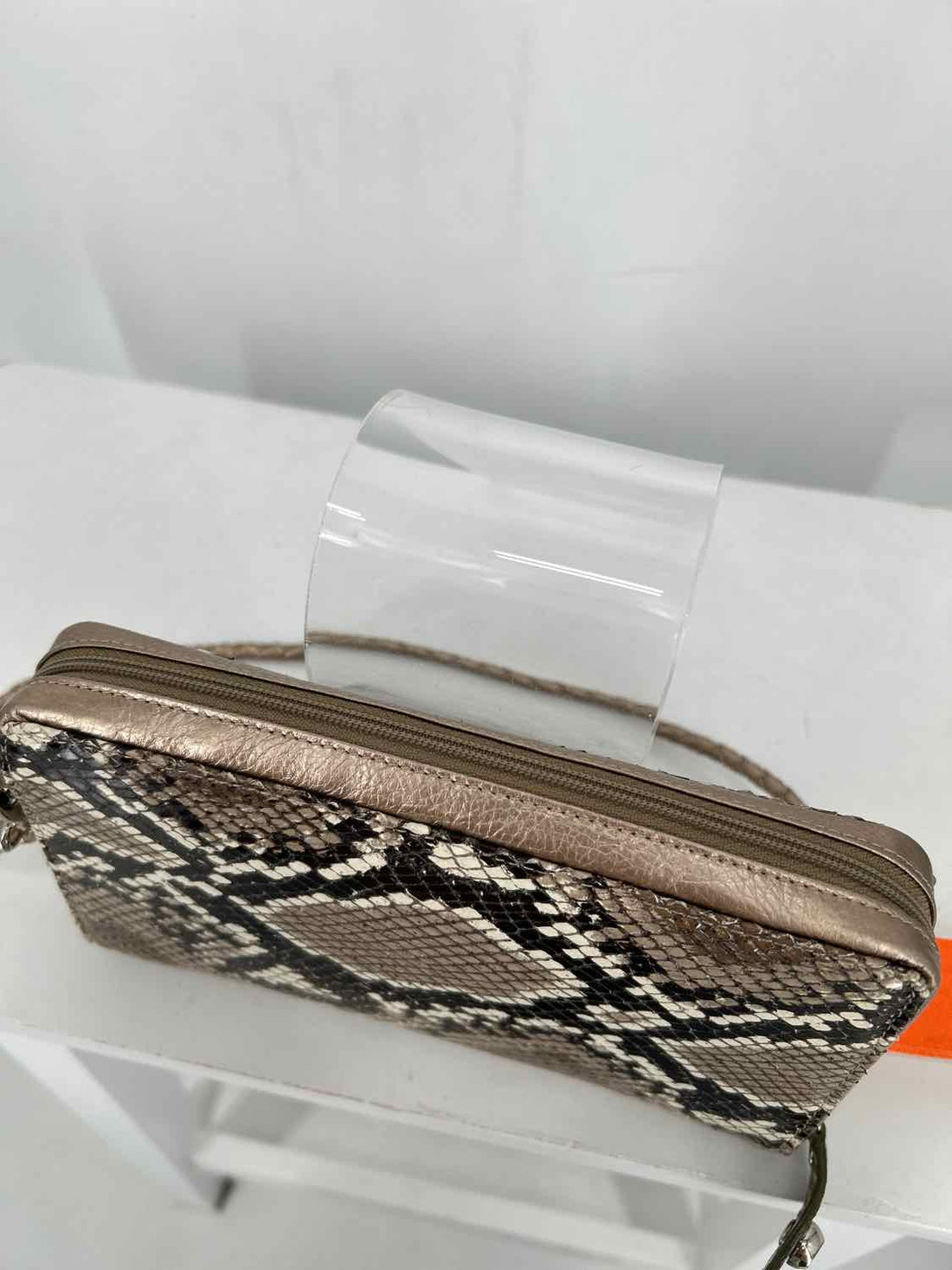 Francesco Biasia Snake Snake Embossed Leather Shoulder