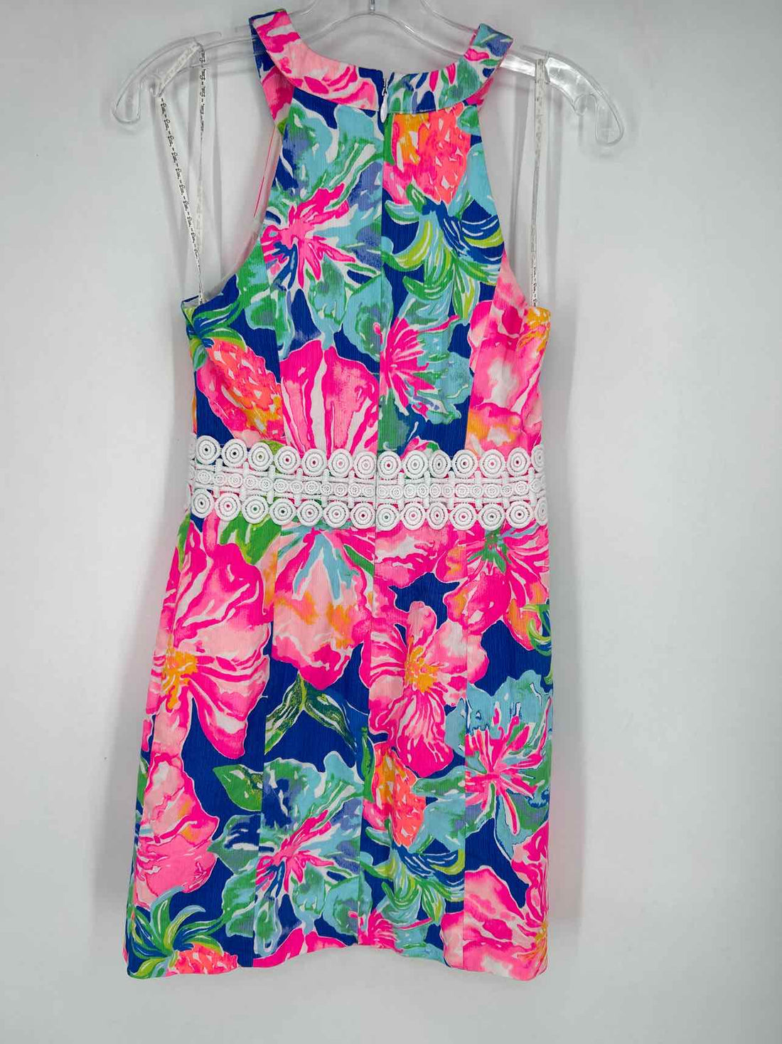 Lilly Pulitzer 2 Blue & Pink Floral Sleeveless Lilly Pulitzer Dress