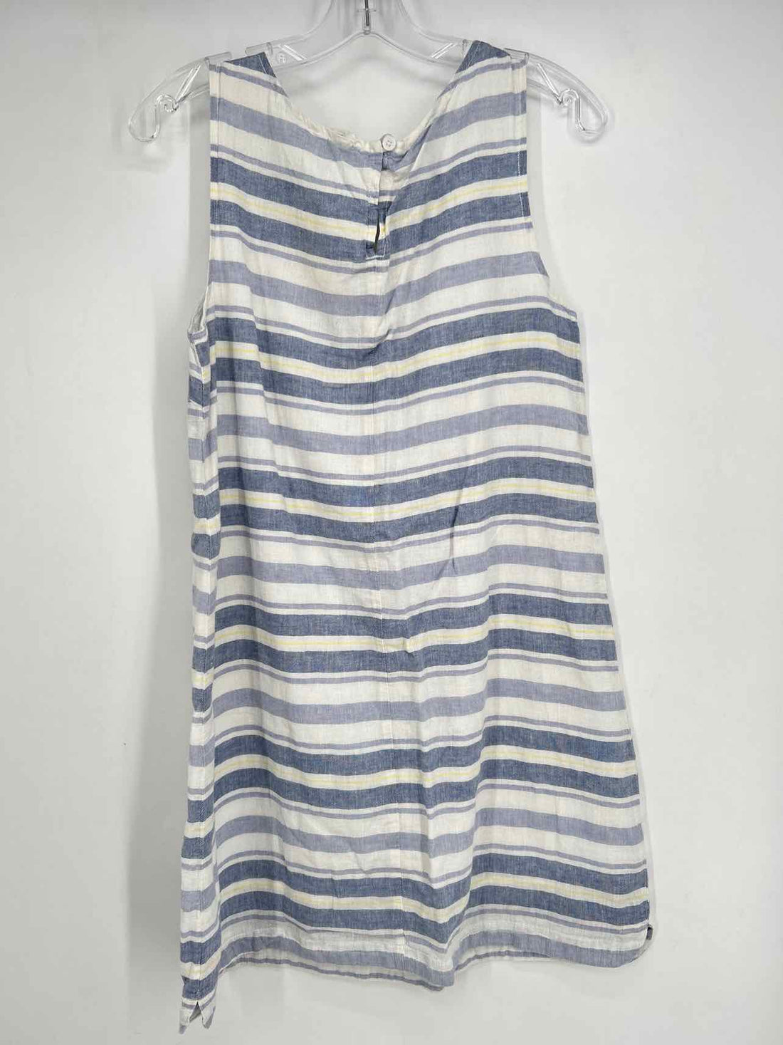 Beach Lunch Lounge Size M White & Blue Striped Dress