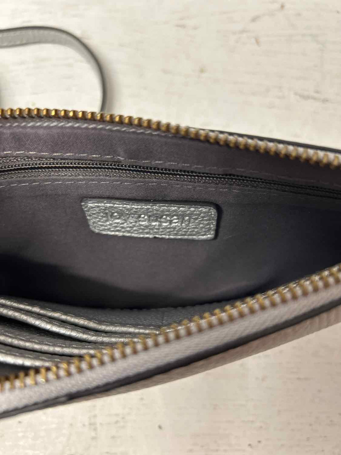 Joy Susan Silver Faux Leather Pre Owned Crossbody