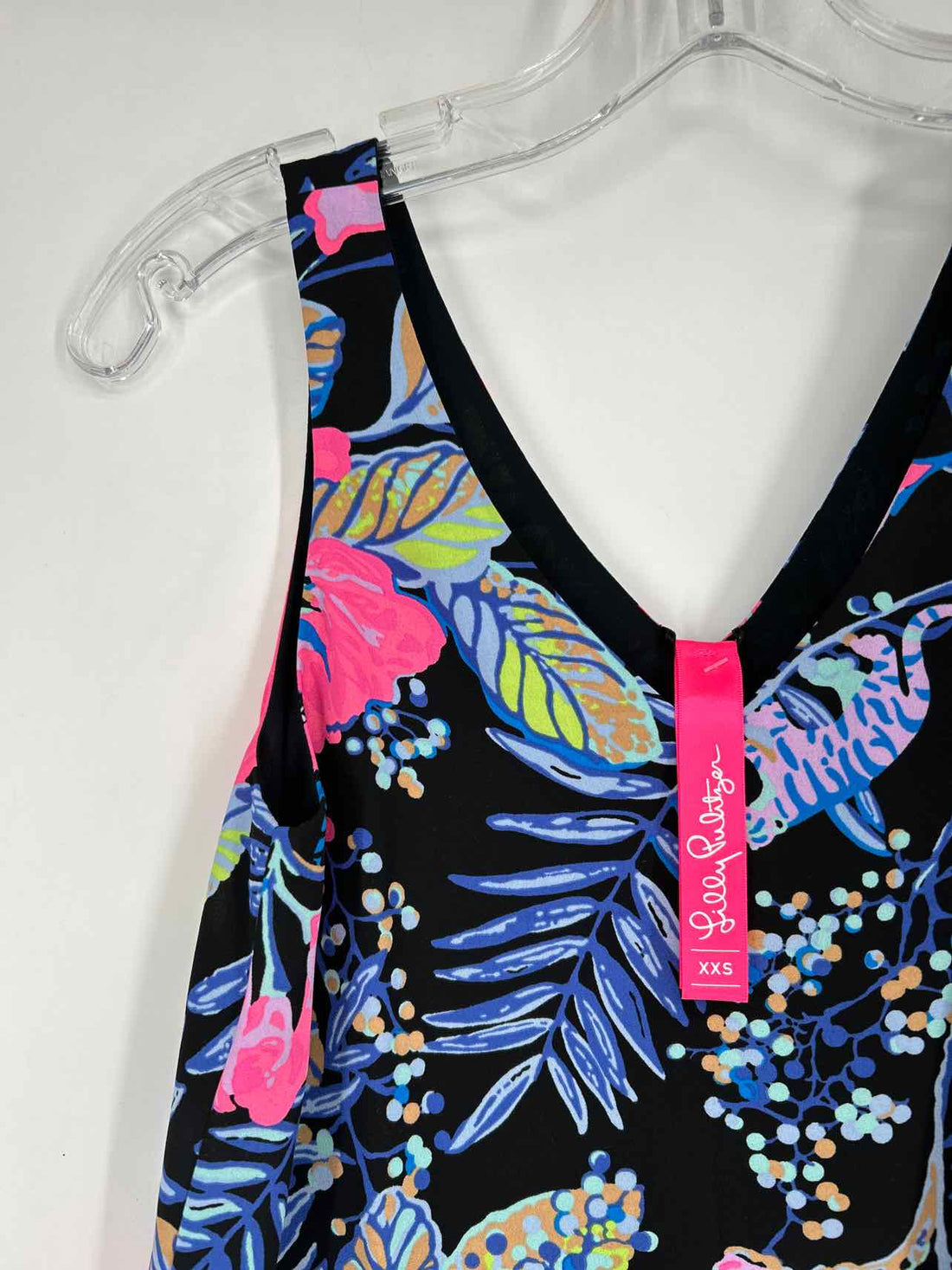 Lilly Pulitzer XXS Black & Blue Floral Reversible NWT Lilly Pulitzer Top