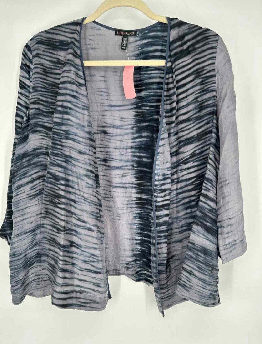 Eileen Fisher Size L Gray & Navy Cardigan