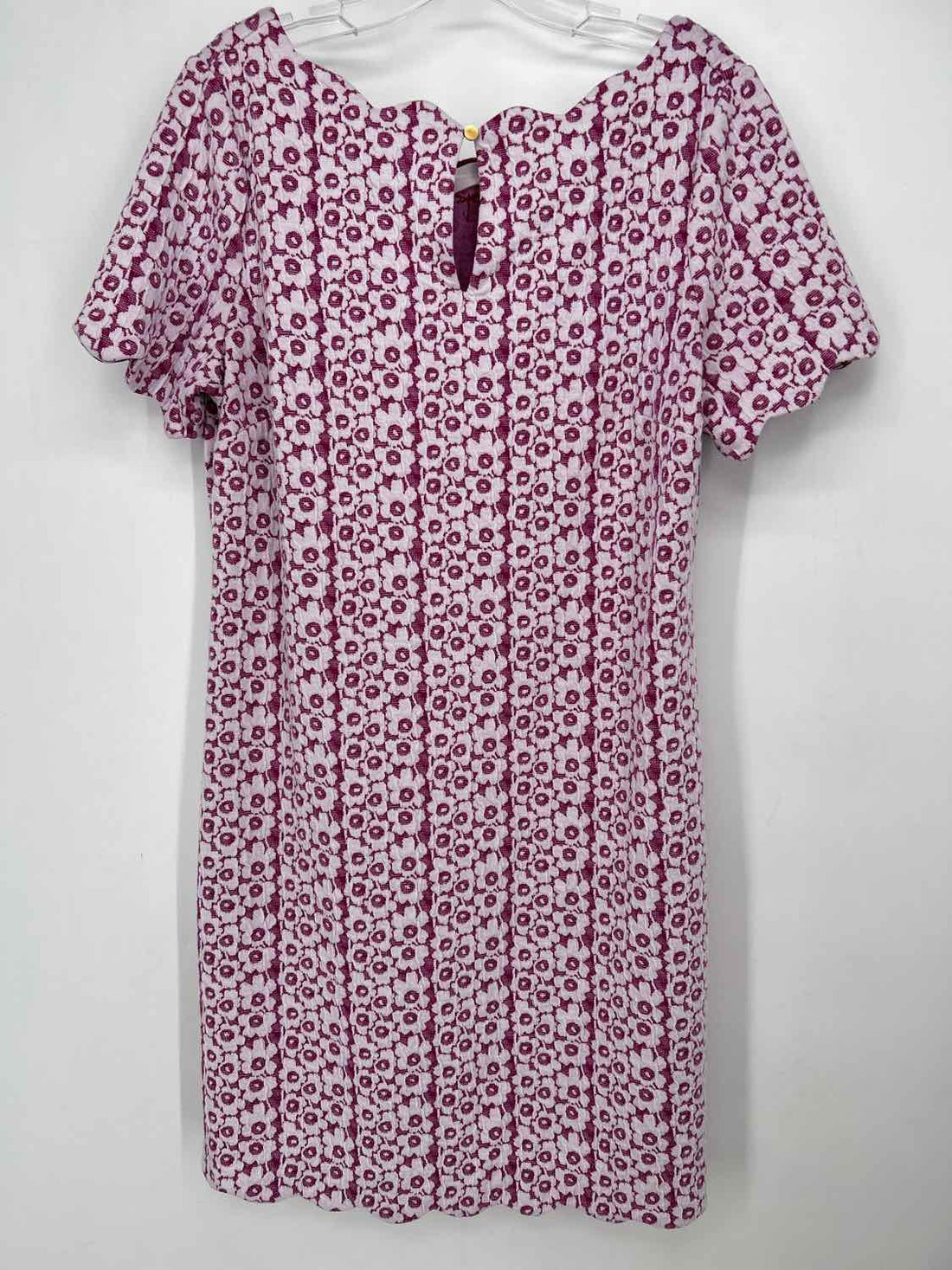 Tyler Boe Size M White & fuschia Short Sleeve Dress
