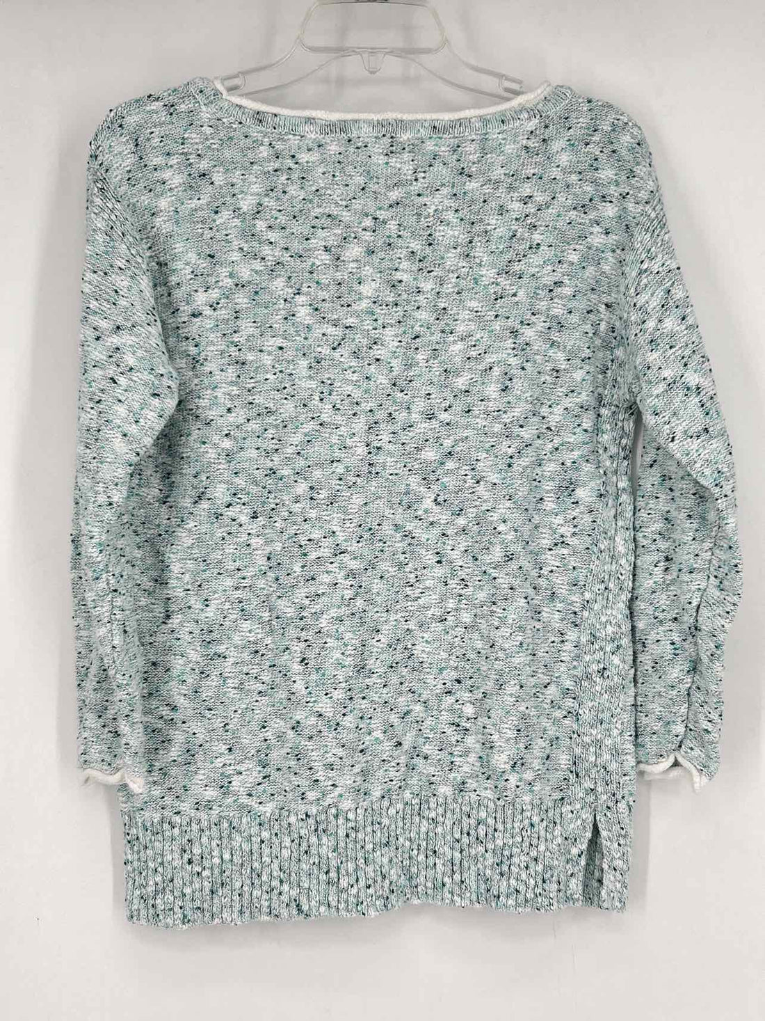T By Talbots Size S White & Blue Marled Sweater