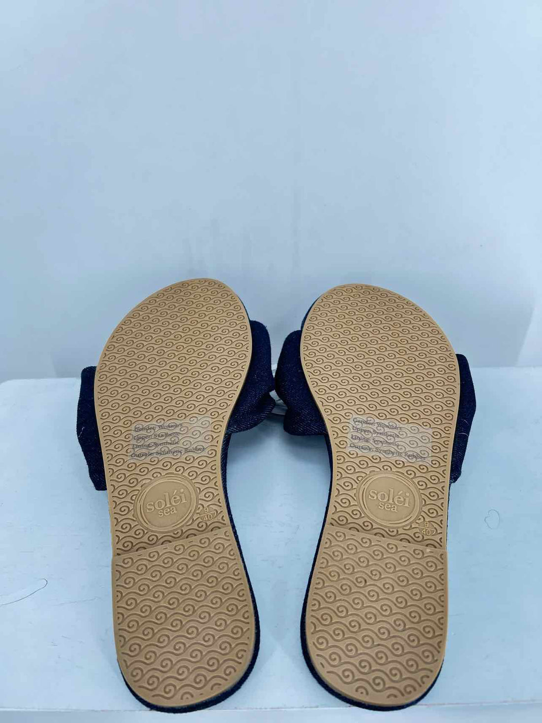 Solei Sea Women Size 9 Denim NWT Slides