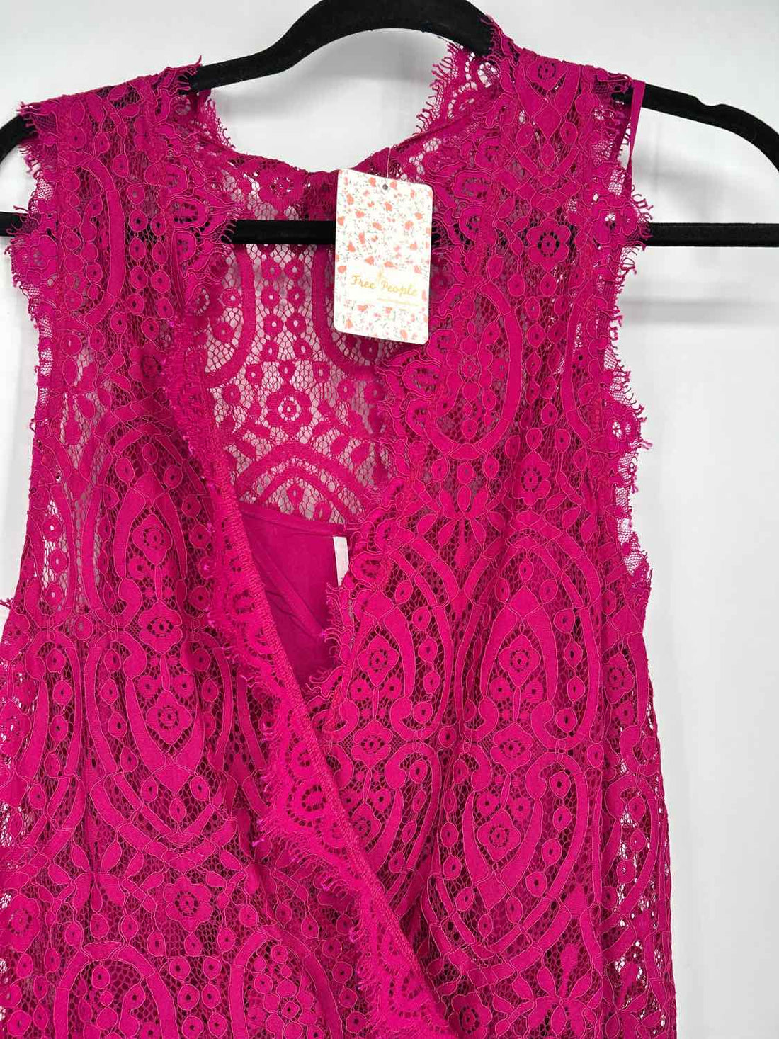 Free People Size S Fuschia Lace NWT Dress