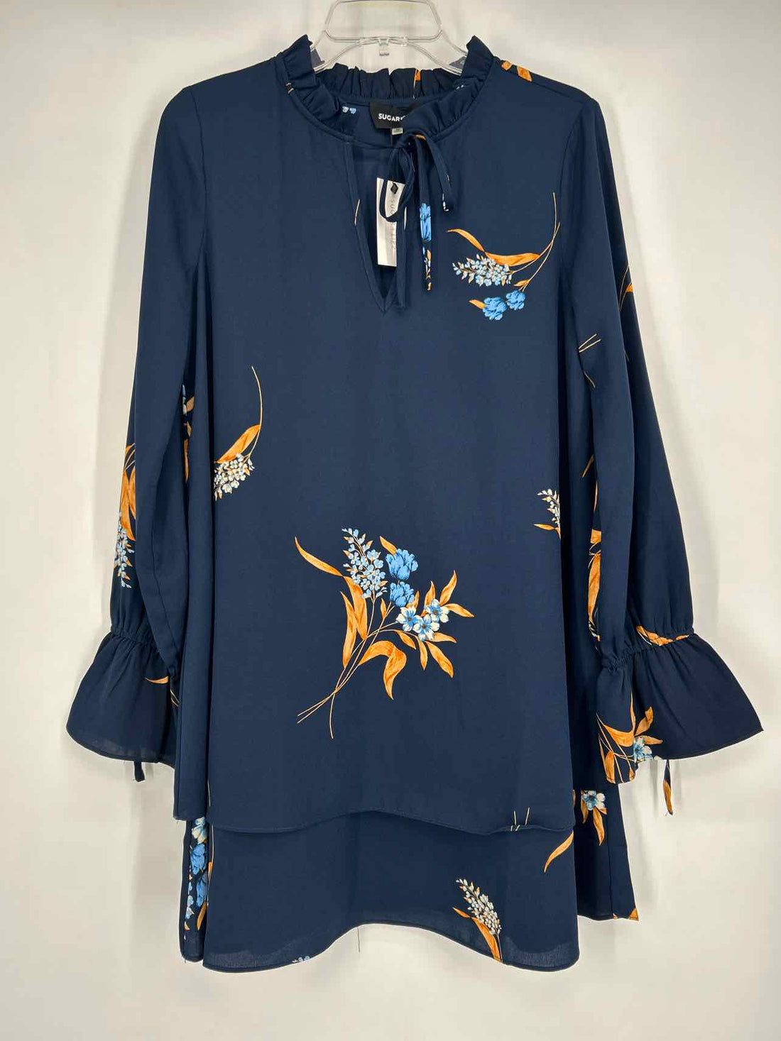 Sugar Lips Size XS Navy Print NWT Dress