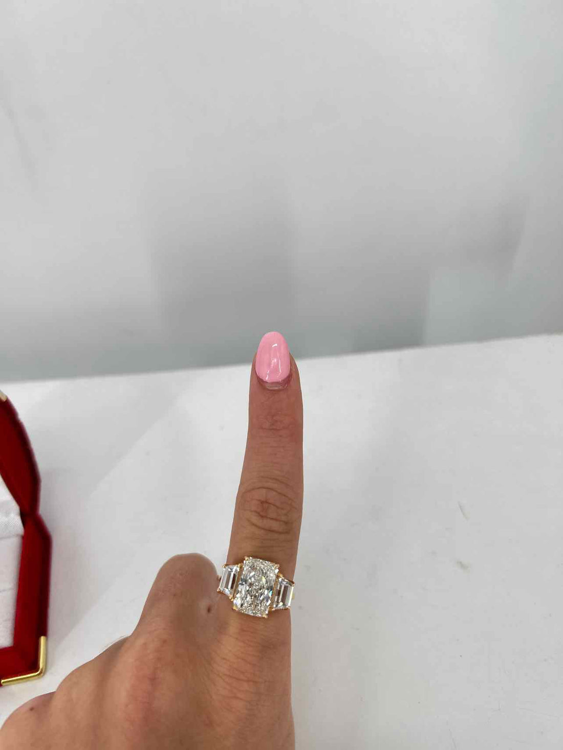 IGI Diamond Past Present Future Ring Size 6.5 14K Gold New LUXURY