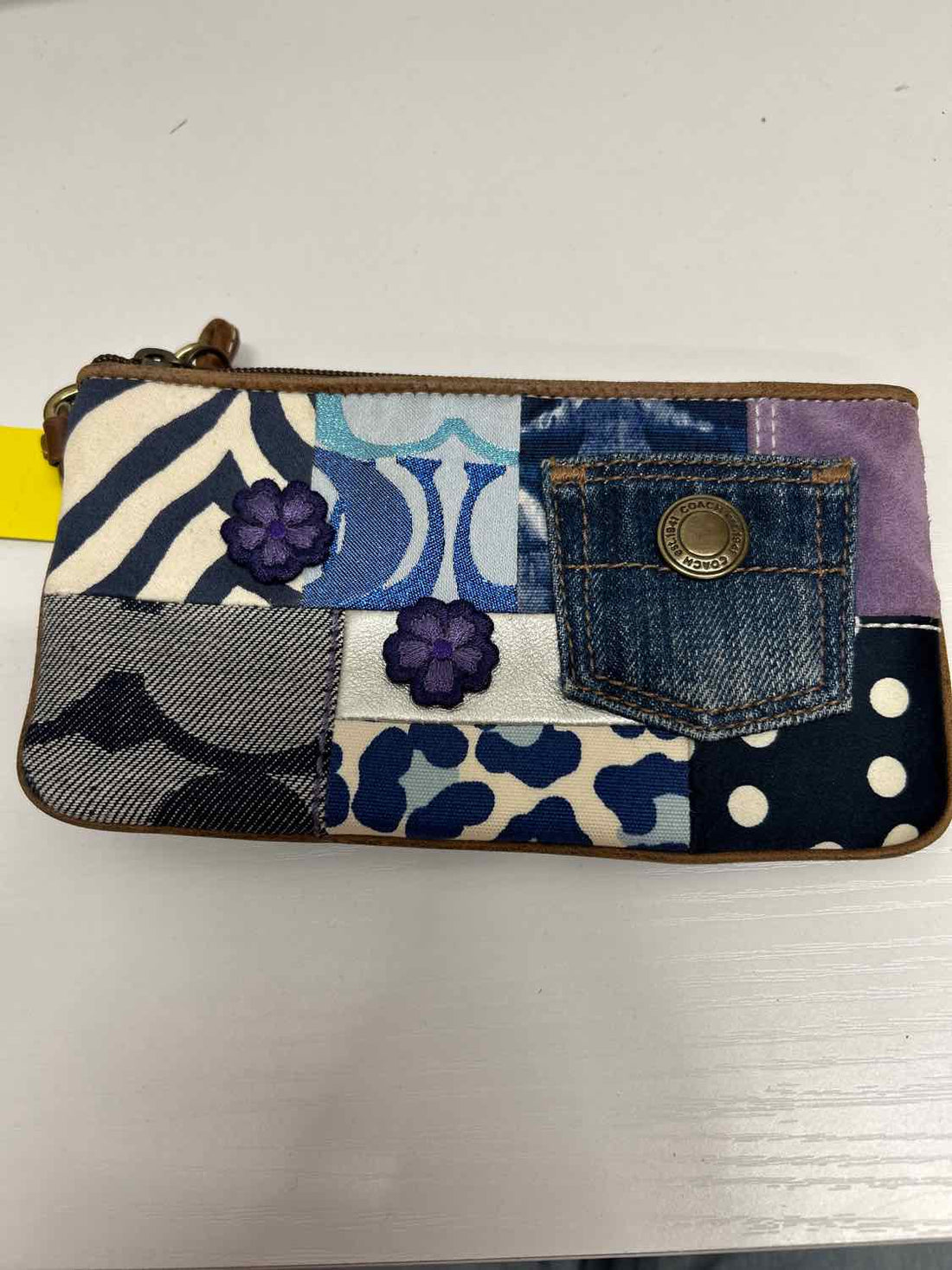 Coach Patchwork Canvas/Leather Vintage Clutch
