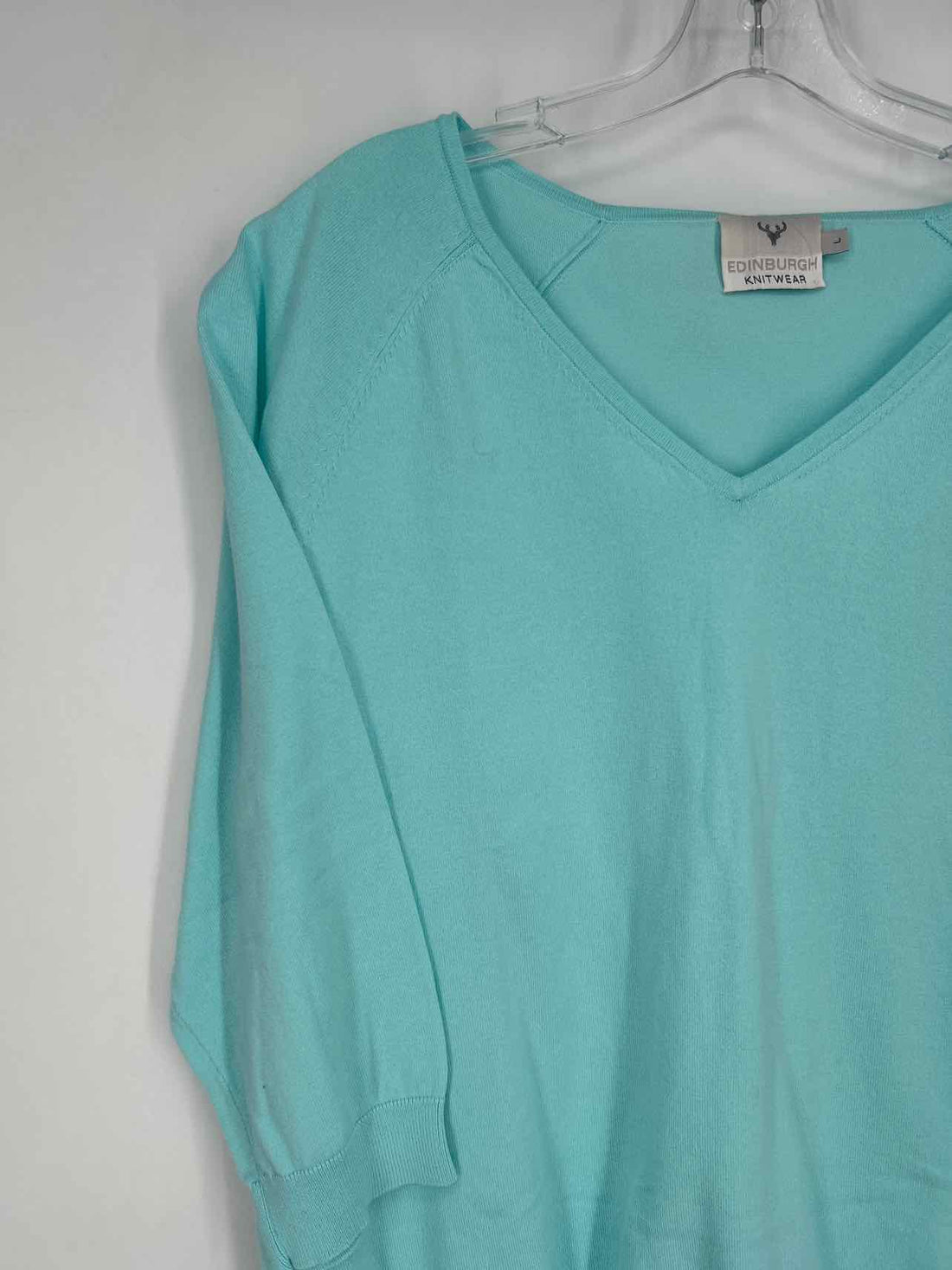 Edinburgh Knitwear Size L Aqua Sweater