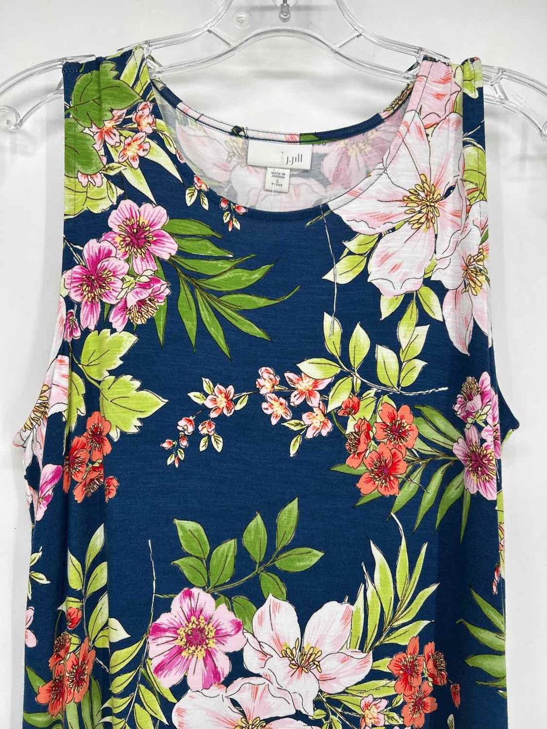 J Jill Size SP Navy Floral Dress