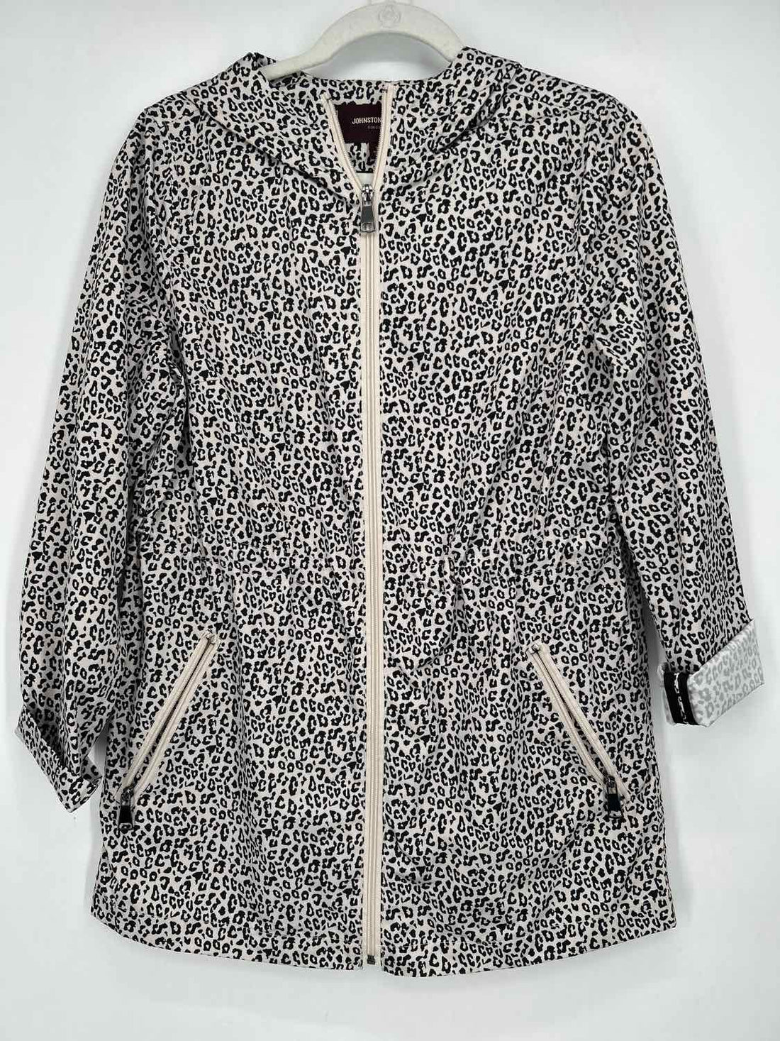 Johnston & Murphy Size XS White & Black Leopard Jacket