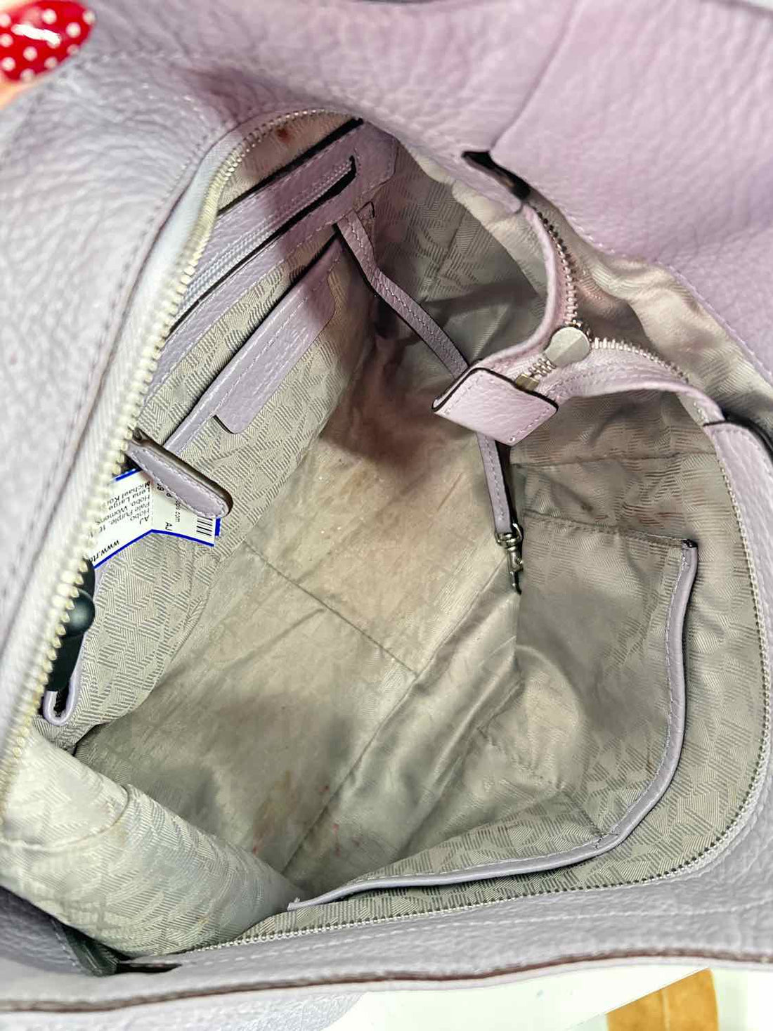 Michael Kors Pale Purple Pebbled Leather Hobo