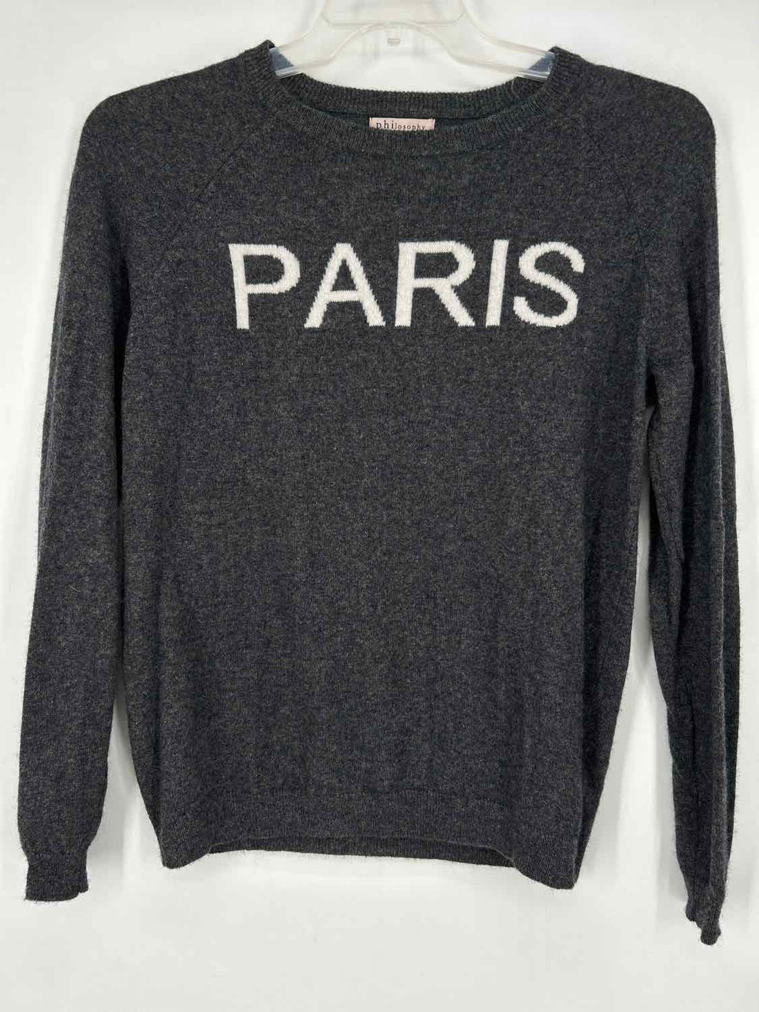 Philosophy Size XL Gray Cashmere Sweater