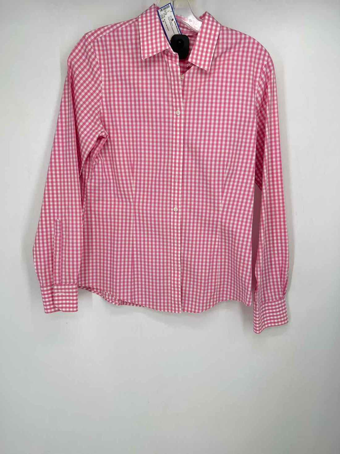 Brooks Brothers Size 4 Pink & White Checkered Long Sleeve