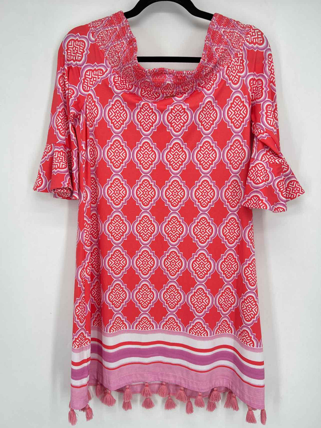 Cabana Life Size L Pink & Purple Print Dress