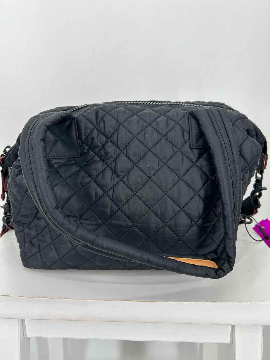 MZ Wallace Black Quilted Nylon Excellent Condition Tote