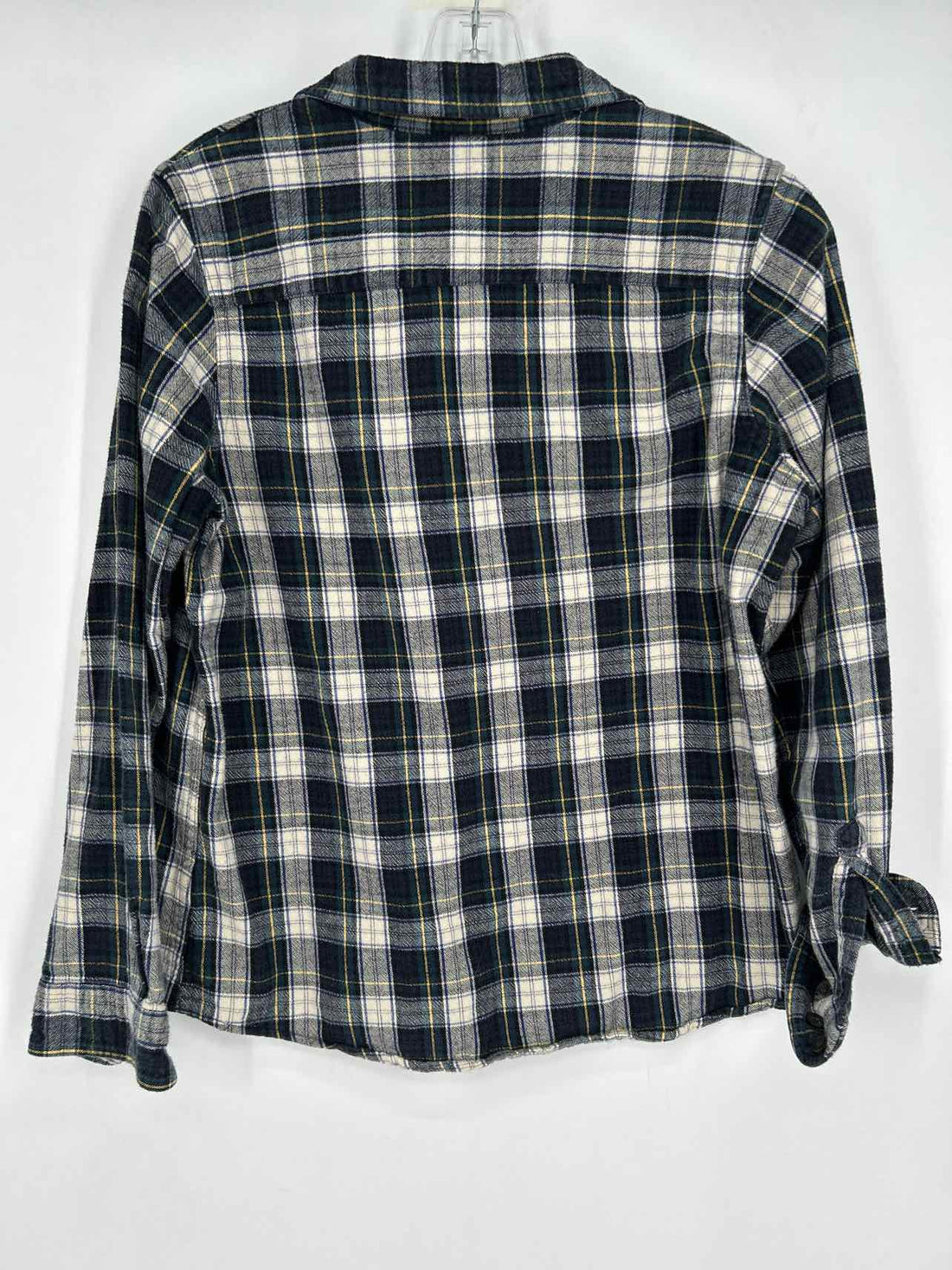 L L Bean Size S Blue & White Plaid Long Sleeve