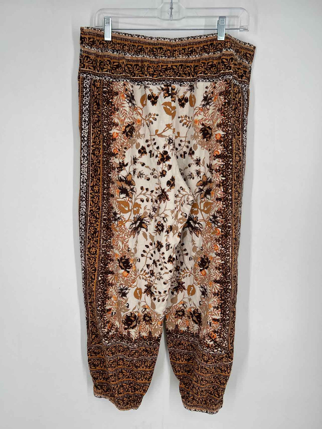 By Anthropologie Size 12 Beige & Brown print Pants