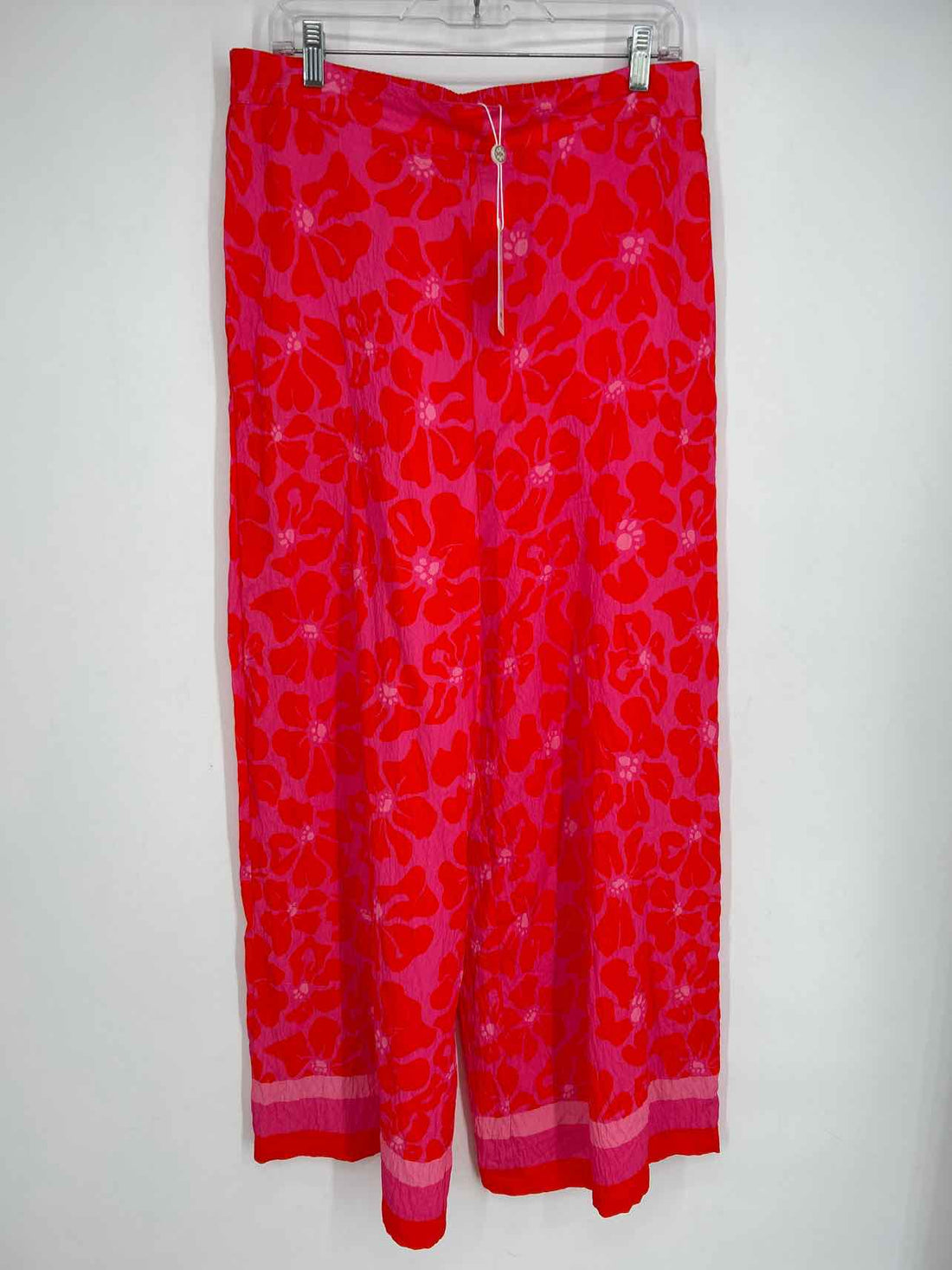 Mary Square Size L Dark Pink & Red Print NWT Pants