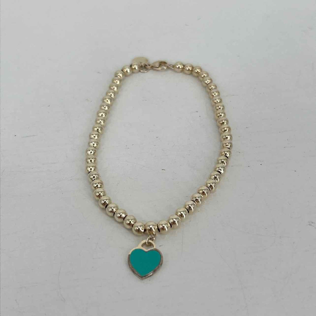 Tiffany & Co Size 7.5" Sterling Silver Silver & Tiffany Blue Pre Owned LUXURY