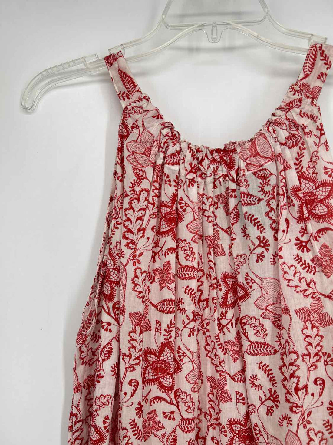 Roller Rabbit Size L White & Red Floral Sleeveless