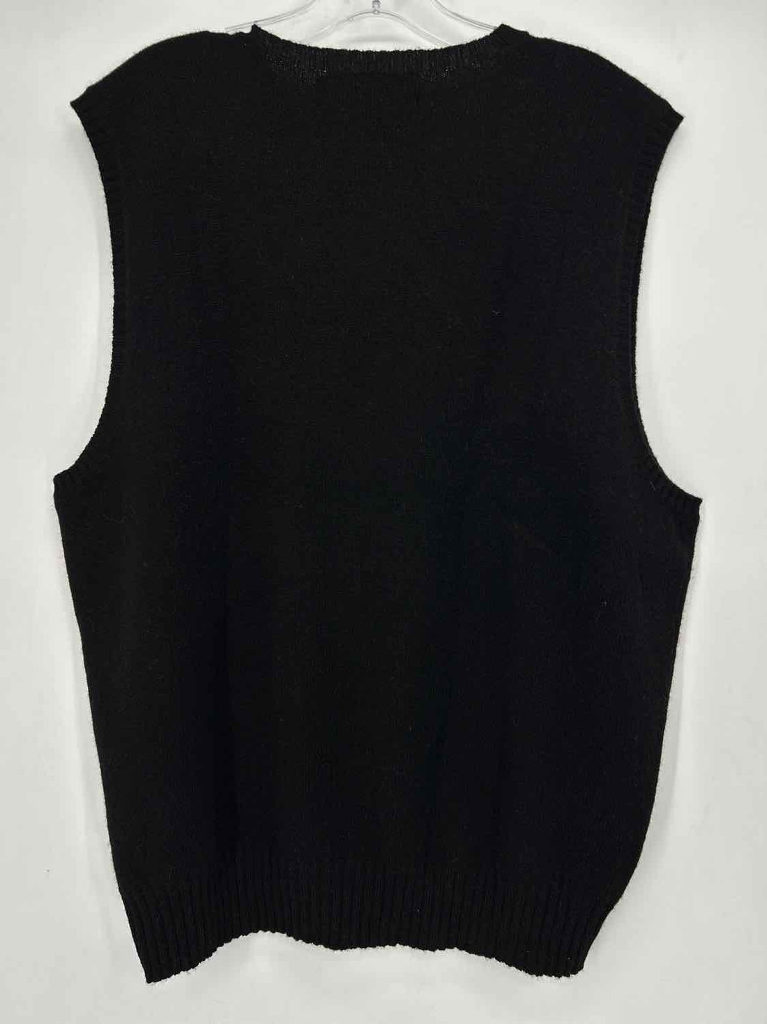 Polo Ralph Lauren Size XL Black Lambs Wool Short Sleeve Sweater