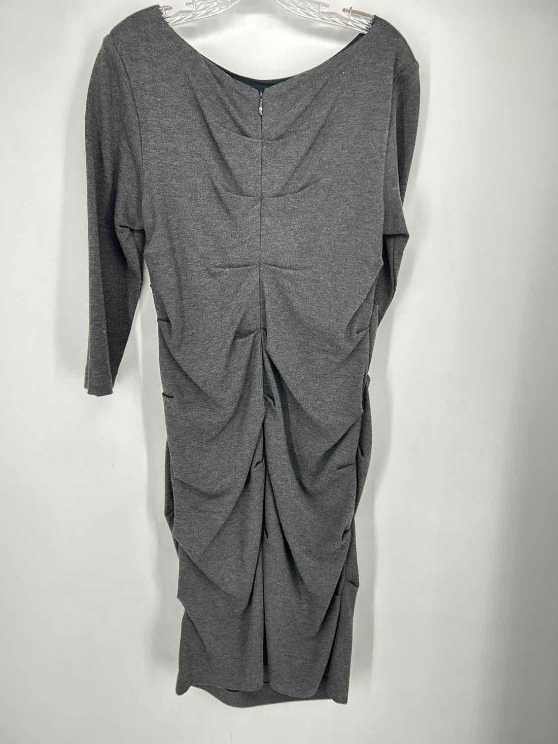 Nicole Miller Size L Gray Long Sleeve Dress
