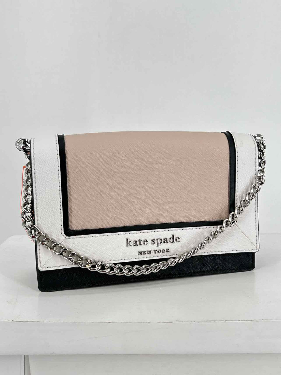 Kate Spade Black & White Colorblock Saffiano Leather Crossbody