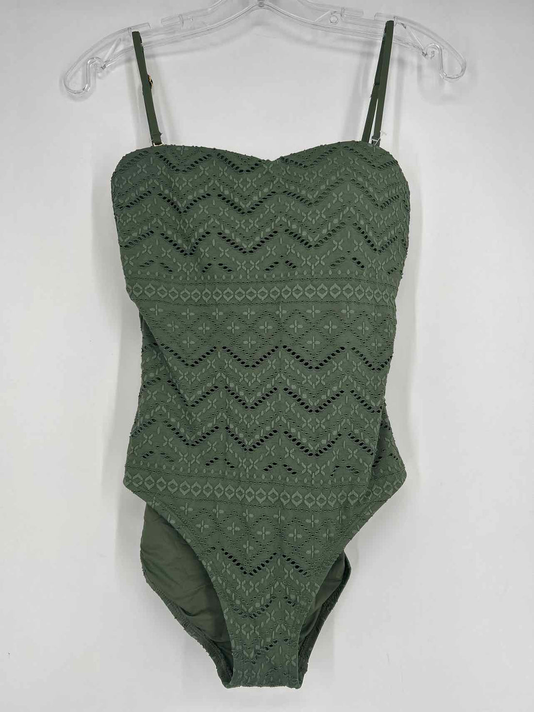 La Blanca Size 8 Olive Eyelet NWT Swimsuit 1 Piece