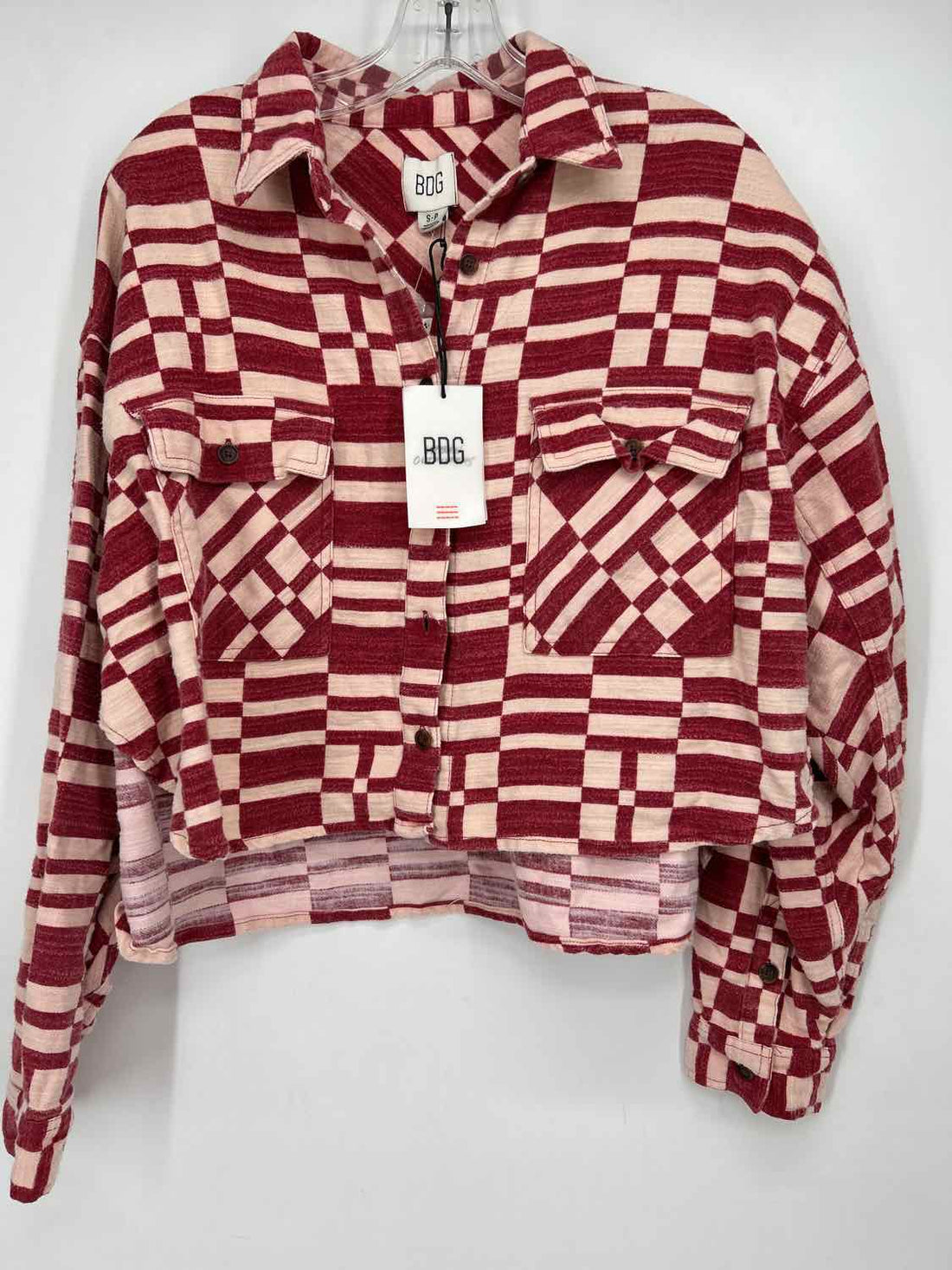 BDG Size S Red Print NWT Shacket