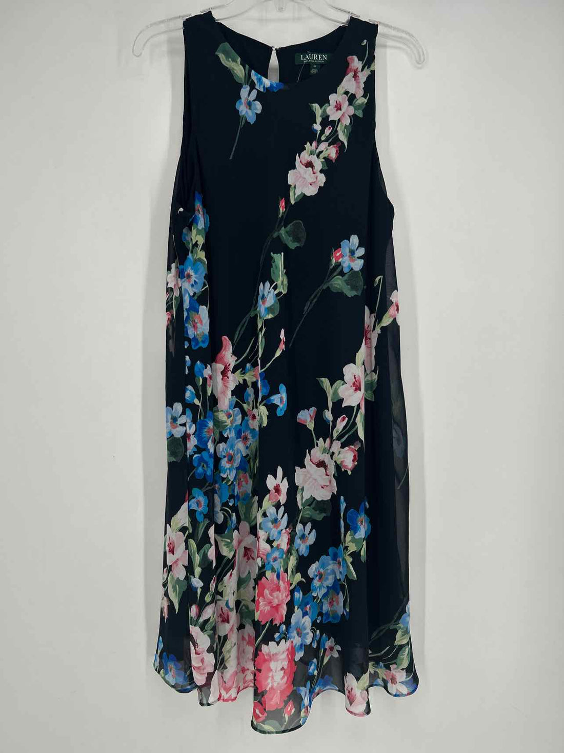 Lauren Ralph Lauren Size 16 Navy Floral Dress