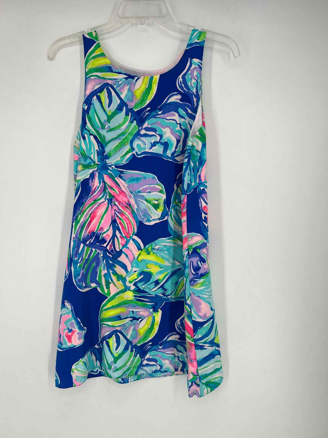 Lilly Pulitzer S Cobalt Blue Floral Silk Sleeveless Lilly Pulitzer Dress