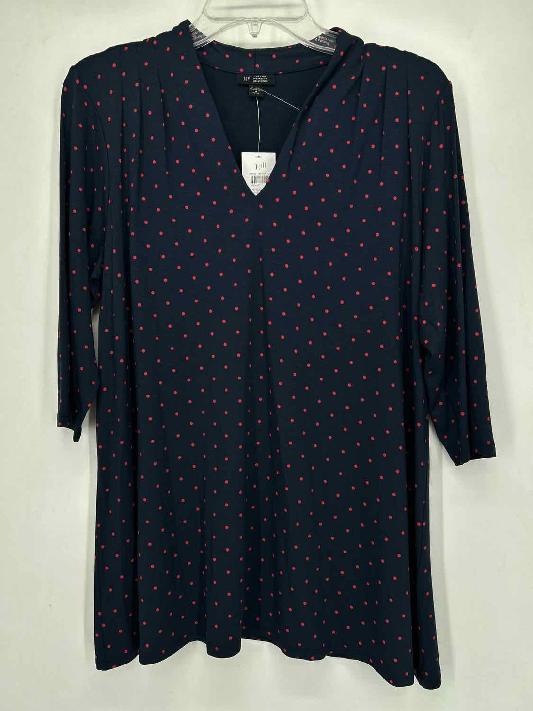 J Jill Size MP Navy Polkadot NWT Long Sleeve