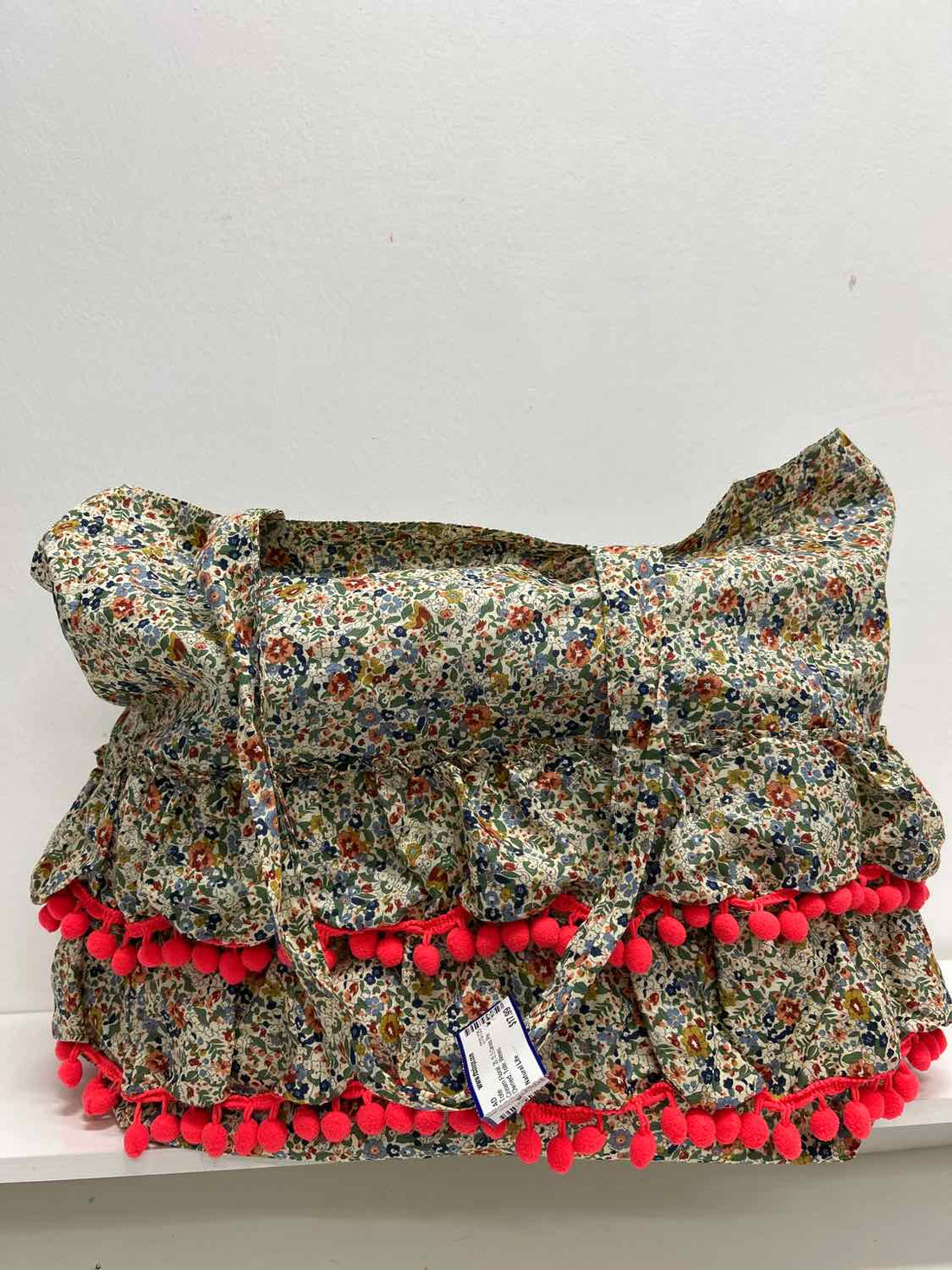 Natural Life Cream Floral Canvas Pre Owned Tote