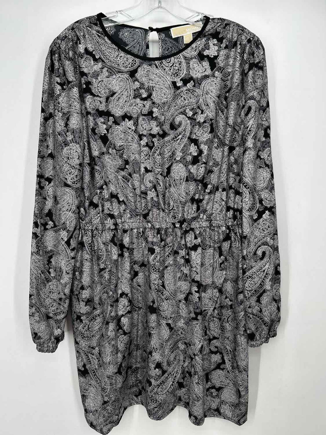 Michael Kors Size L Black & Silver NWT Dress