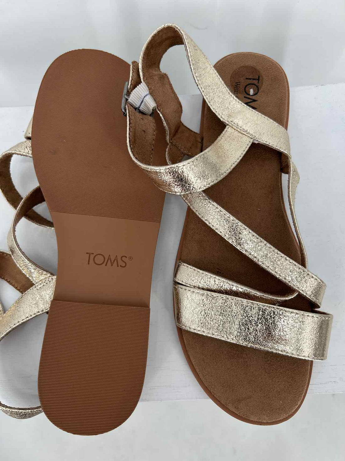 Toms Women Size 9 Gold Sandals