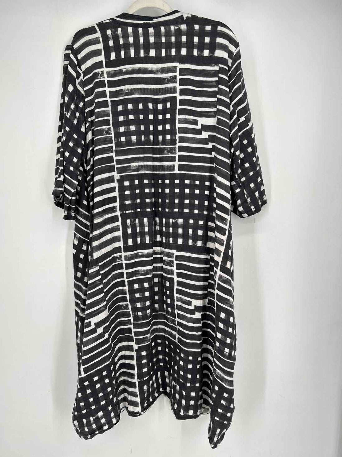 Foil Size 14 White & Navy Striped Dress