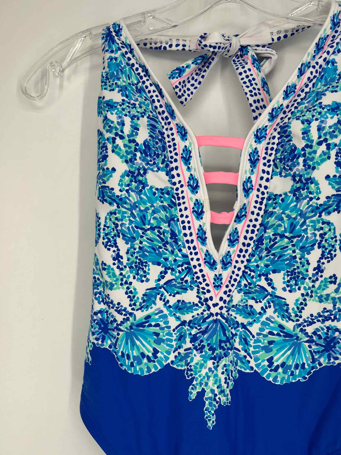 Lilly Pulitzer 0 Blue & White Print Lilly Pulitzer Swimsuit