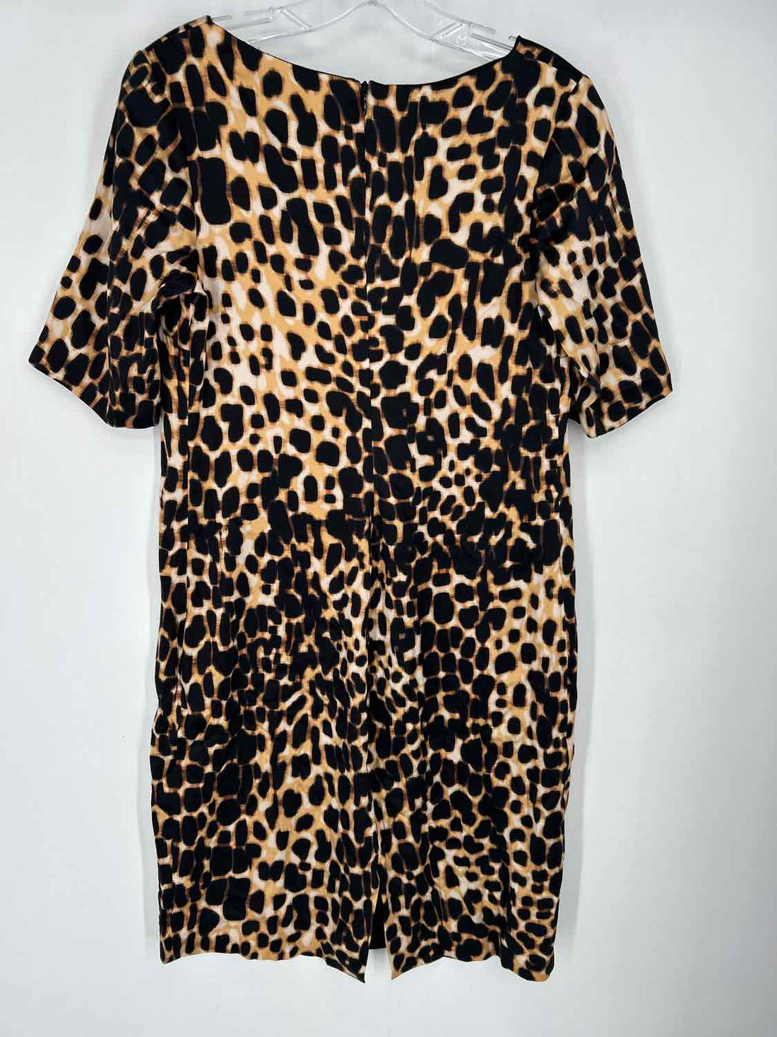 St. John for Nordstom Size 8 Leopard Silk & Spandex SS Dress