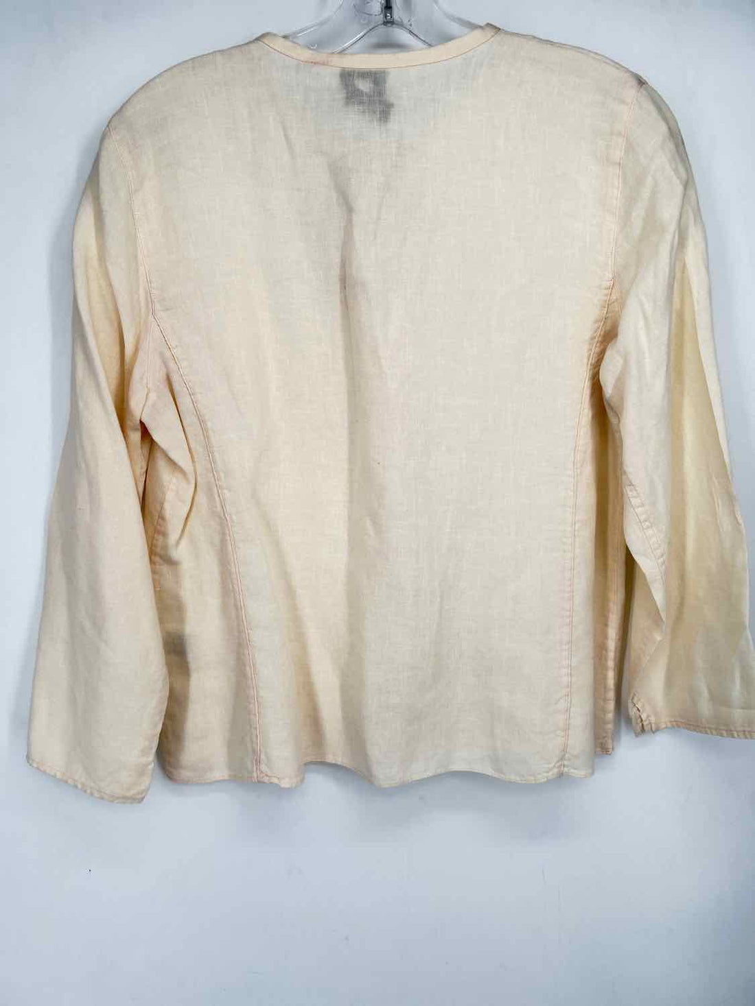 Eileen Fisher Size S Cream Linen 100% Long Sleeve