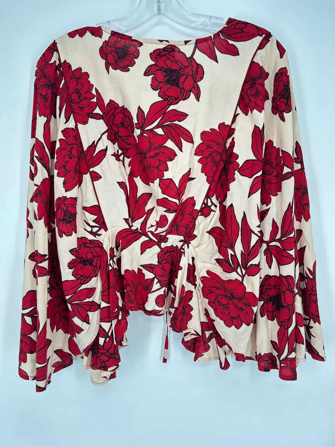 Band of the Free Size S Cream & Maroon Floral NWT Long Sleeve