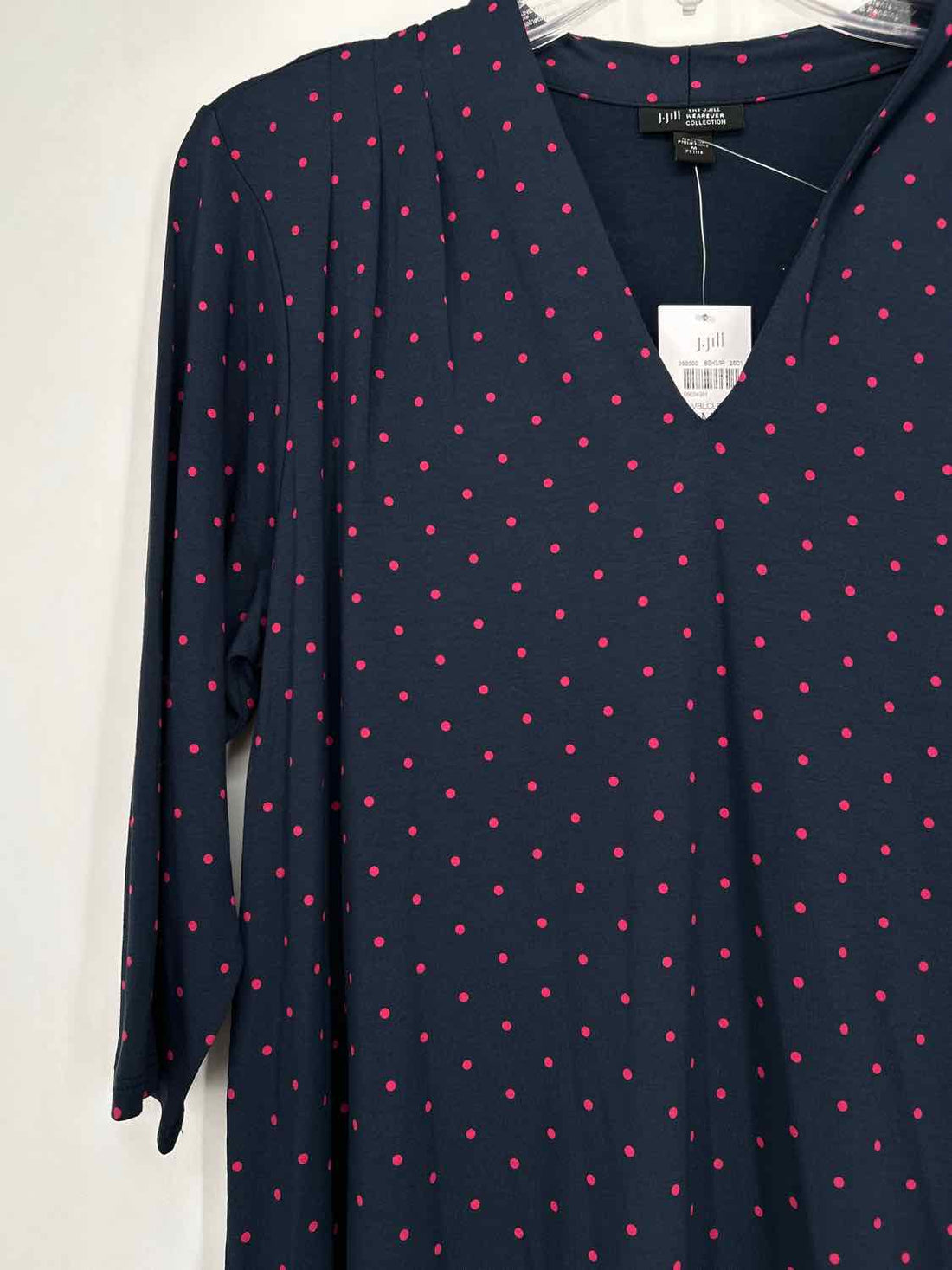 J Jill Size MP Navy Polkadot NWT Long Sleeve