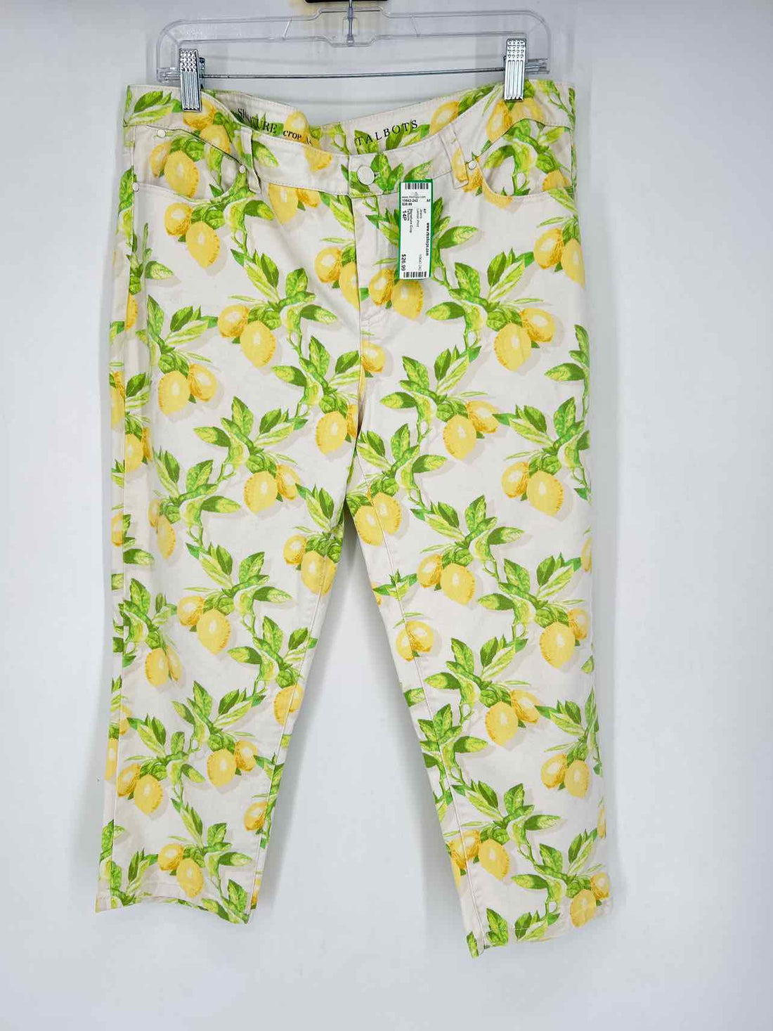 Talbots Size 14P Lemon Print Jeans