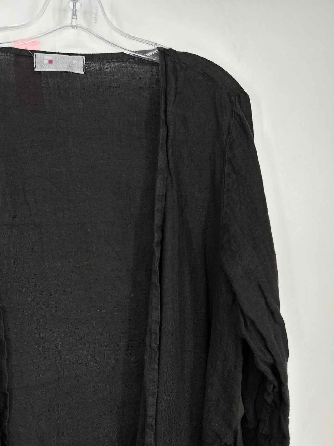 Tina Stephens Size M/L Black Linen Jacket