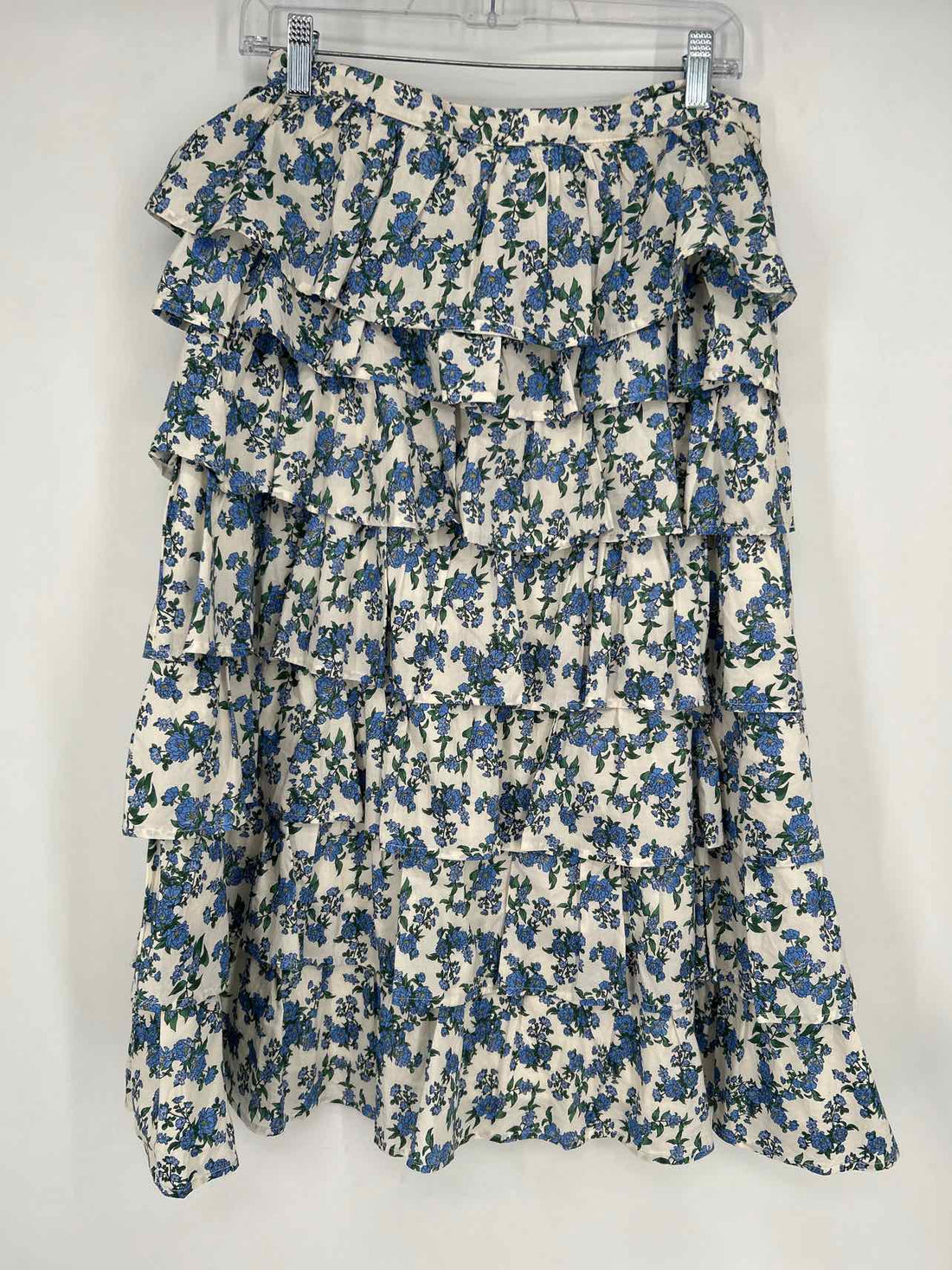 Aureum Size M White & Blue Floral Skirts