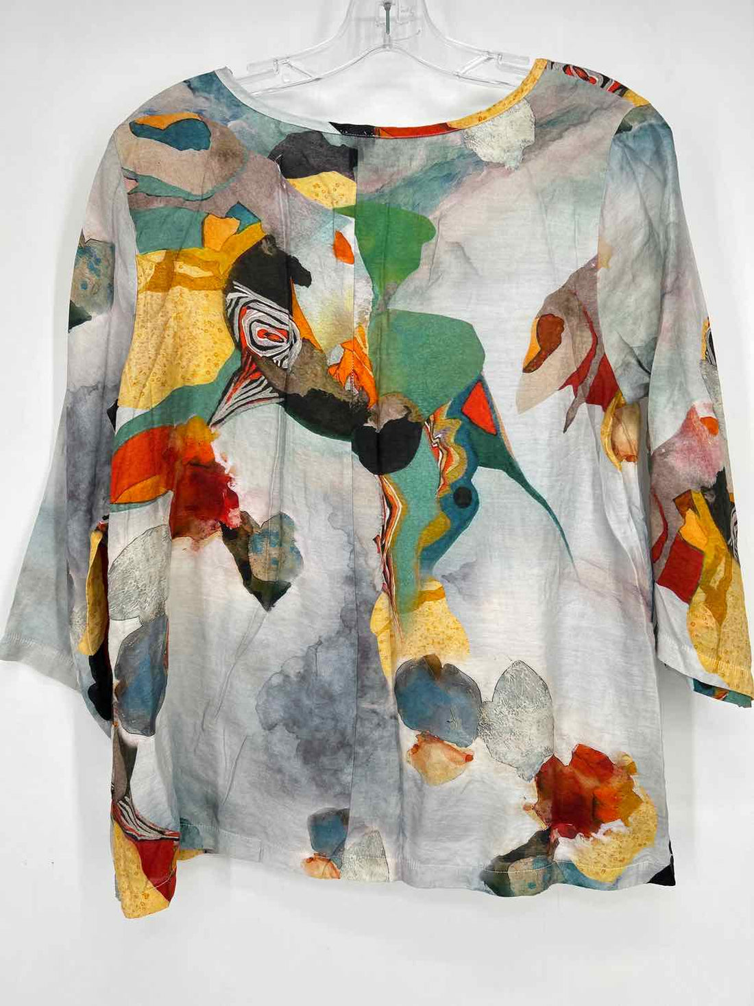 Shana Size S Light Blue Print Long Sleeve