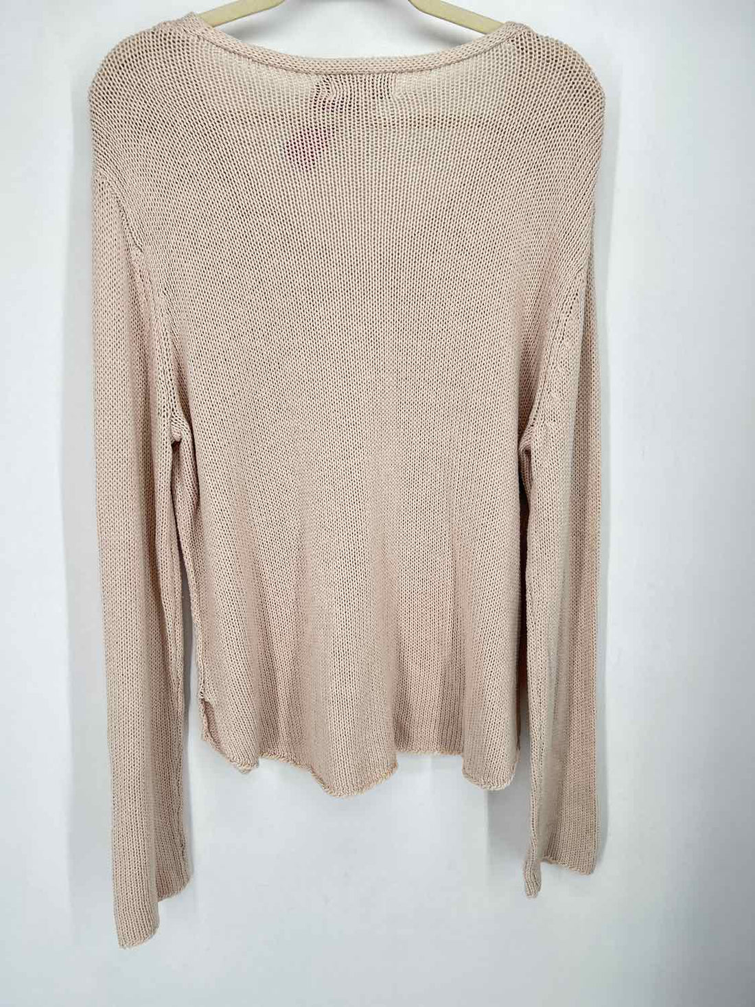 Pura Cashmere Size L Beige Cotton Blend Sweater